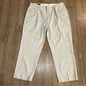 Polo Ralph Lauren Andrew Pants Men's 41 Chino Beige VTG Straight Leg Pleated